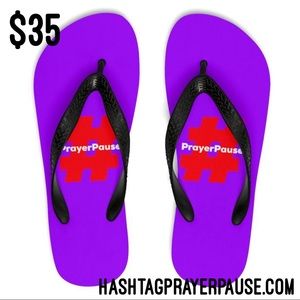#PrayerPause Passion Purple Unisex Flip-Flops